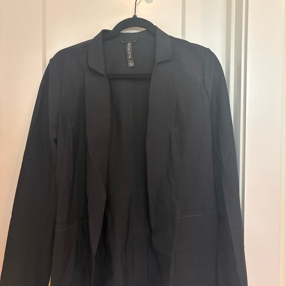 Athleta black  Open Front Travel Blazer